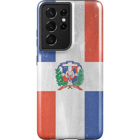 Dominican Republic Flag Faded Galaxy S21 Ultra 5G Pro Case